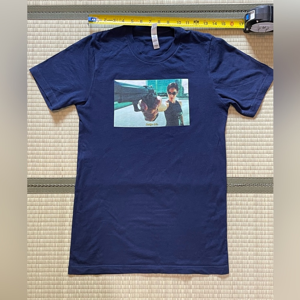 Trinity “Dodge this” Tee Size small the matrix Movie Shirt